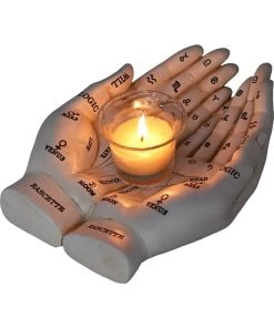 Nemesis Now Palmists Guide White Tealight Holder