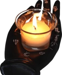 Nemesis Now Palmist's Prediction Black Tealight Holder