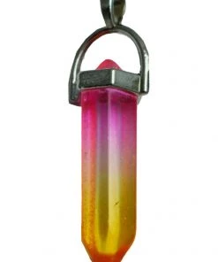 Alternative Gifts Pendant Fixed Wand Aura Pink Yellow All Jewellery