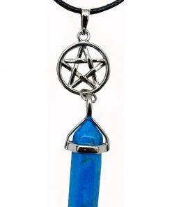 Alternative Gifts All Jewellery Fixed Wand Blue Howlite Pendant