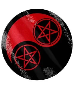 Grind Dining & Barware Pentagam Yin Yang Glass Chopping Board