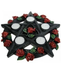 Nemesis Now Pentagram Rose Tealight Holder
