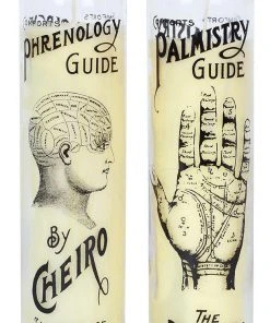 Something Different Phrenology Glass Candle Set 2 Steampunk Homeware