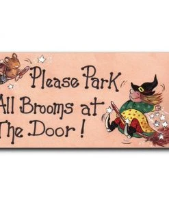 Something Different Please Park All Brooms At The Door Smiley Fridge Magnet Sale