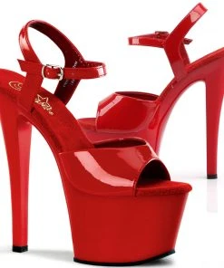 Ladies Fetish Boots Pleaser SKY 309 Shoes Red 15 Ladies Fetish Boots Pleaser SKY 309 Shoes Red