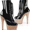 Ladies Fetish Boots Pleaser ADORE-1020LG Boots Rose Gold Glitter 1 Ladies Fetish Boots Pleaser ADORE-1020LG Boots Rose Gold Glitter