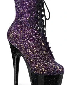 Pleaser ADORE 1020OMBG Purple Glitter Boots All Footwear