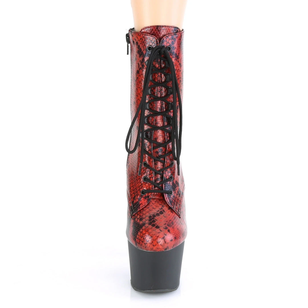 Ladies Fetish Boots Pleaser ADORE 1020SP Red Holo Snake Print Boots 4 Ladies Fetish Boots Pleaser ADORE 1020SP Red Holo Snake Print Boots