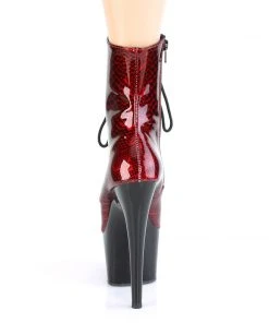 Pleaser ADORE 1020SP Red Snake Print Boots