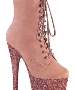 Pleaser ADORE 1020FSMG Pink Faux Suede Boots