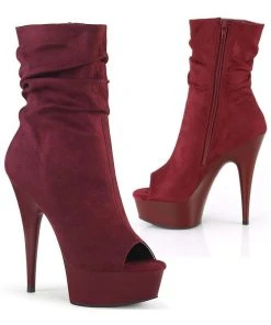 Pleaser DELIGHT-1031 Boots Burgundy