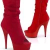 Pleaser DELIGHT-1031 Boots Red All Footwear