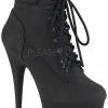 Pleaser DELIGHT 600TL 02 Boots Black Nubuck