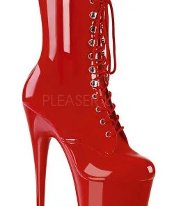 Pleaser Red ADORE 1020 Boots Ladies Fetish Boots