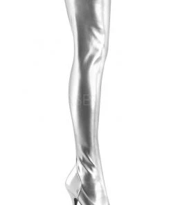 Ladies Fetish Boots Pleaser SEDUCE 3000 Boots Silver