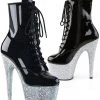 Pleaser Silver Glitter ADORE-1020LG Boots