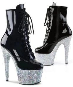 Pleaser Silver Glitter ADORE-1020LG Boots