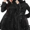 Innocent Clothing Poizen Alice Black Rose Coat All Ladies Clothing