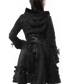 Innocent Clothing Poizen Alice Black Rose Coat All Ladies Clothing