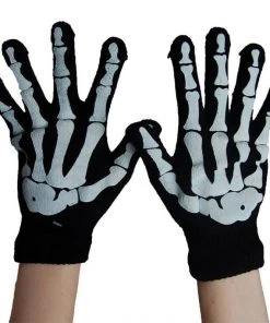 Innocent Clothing Poizen Black/White Skeleton Hand Gloves