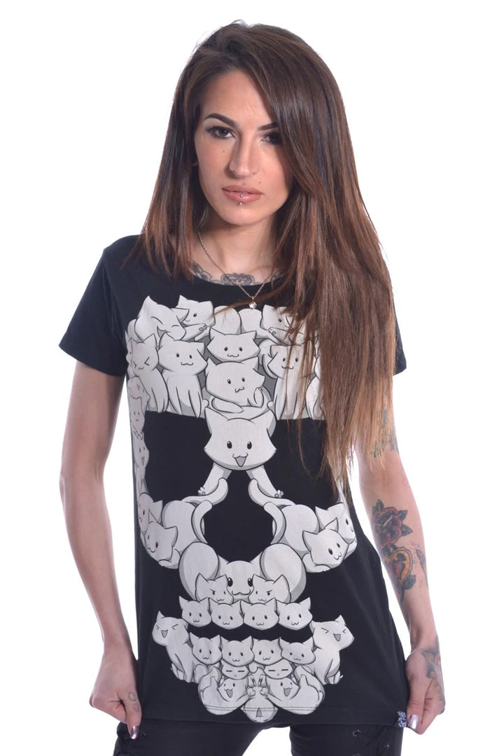 Innocent Clothing All Ladies Clothing Poizen Cat Skull T-Shirt (Large) # 5 Innocent Clothing All Ladies Clothing Poizen Cat Skull T-Shirt (Large) #