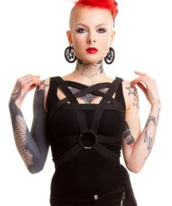 Innocent Clothing Poizen Heartless Pentagram Harness All Ladies Clothing