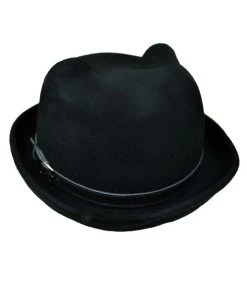 Innocent Clothing Poizen Kitty Bowler Hat Black Gothic Accessories