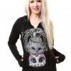 Innocent Clothing All Ladies Clothing Poizen Cupcake Cult Yes No Cat Hoodie #