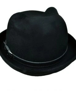 Innocent Clothing Poizen Kitty Bowler Hat Black Gothic Accessories