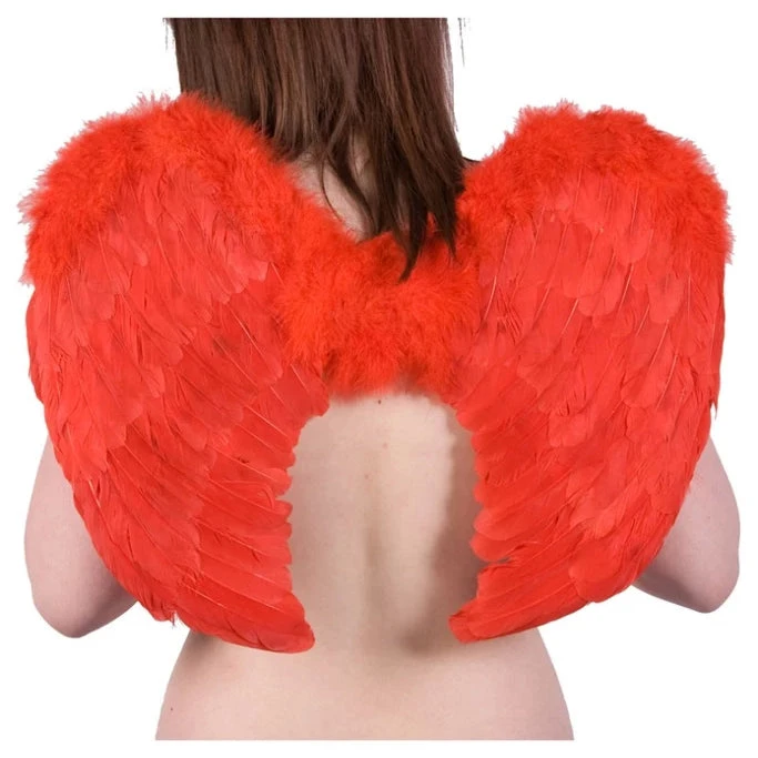 Innocent Clothing Poizen Medium Red Feather Wings 3 Innocent Clothing Poizen Medium Red Feather Wings