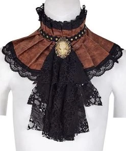 Punk Rave Adora Steampunk Choker And Brooch Brown Ladies Steampunk Clothing