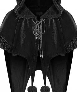 Punk Rave Black Fairy Hooded Bolero Cape 33 Punk Rave Black Fairy Hooded Bolero Cape
