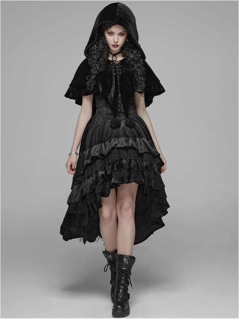 Punk Rave Black Fairy Hooded Bolero Cape 8 Punk Rave Black Fairy Hooded Bolero Cape
