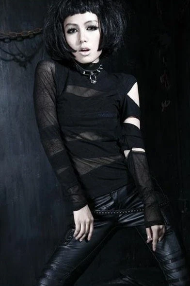 Punk Rave Blackwidow Top T-288 Ladies Gothic Clothing 12 Punk Rave Blackwidow Top T-288 Ladies Gothic Clothing