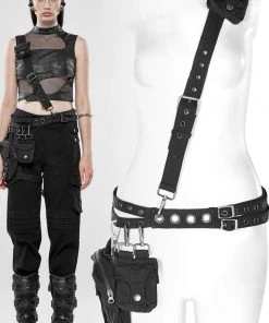 Punk Rave Catacomb Bag And Harness Black