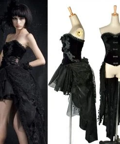 Ladies Gothic Clothing Punk Rave Corset Dress