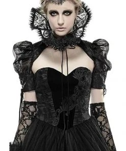 Punk Rave Fortress Collar Sleeve Shrug Top Ladies Gothic Clothing