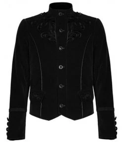 Mens Gothic Clothing Punk Rave Hamlet Black Jacket