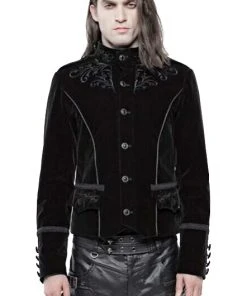 Mens Gothic Clothing Punk Rave Hamlet Black Jacket