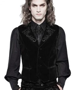 Punk Rave Hamlet Waistcoat Black