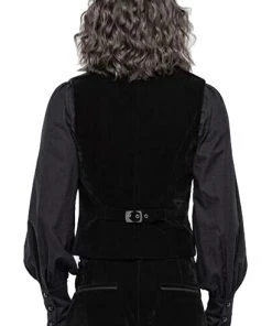 Punk Rave Hamlet Waistcoat Black