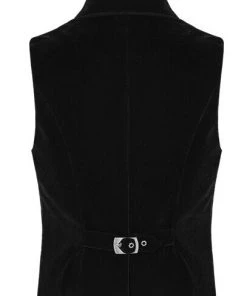 Punk Rave Hamlet Waistcoat Black