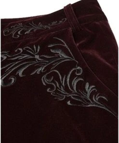 Mens Gothic Clothing Punk Rave Hamlet Red Trousers