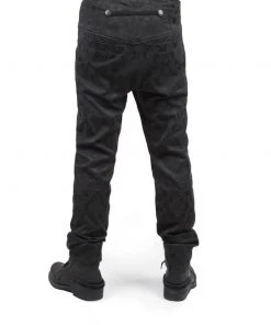 Mens Gothic Clothing Punk Rave Crescent Trousers K-193 Black
