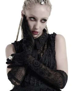 Punk Rave Lady Macbeth Gloves Ladies Gothic Clothing