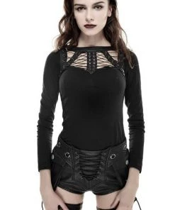 Punk Rave Layla Top Black