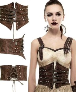 Punk Rave Lucid Belt Waist Cincher Steampunk Brown All Steampunk Accessories