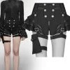 Ladies Gothic Clothing Punk Rave Maeve Shorts Black