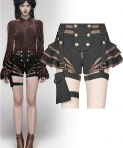 Punk Rave Maeve Shorts Brown