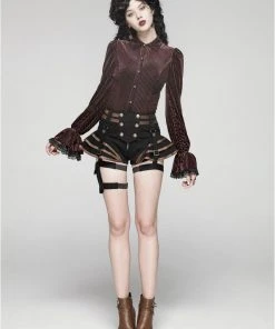 Punk Rave Maeve Brown Steampunk Shirt